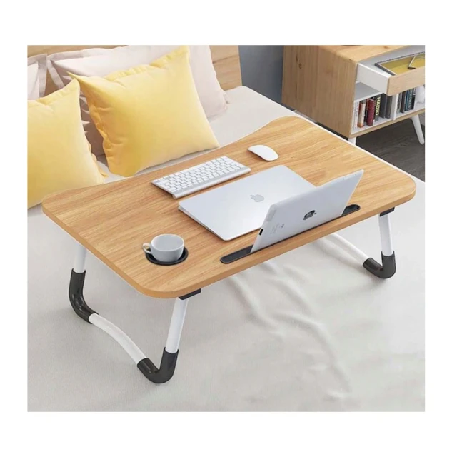 Table de lit pliable multifonction pour ordinateur portable avec porte-gobelet – Image 2